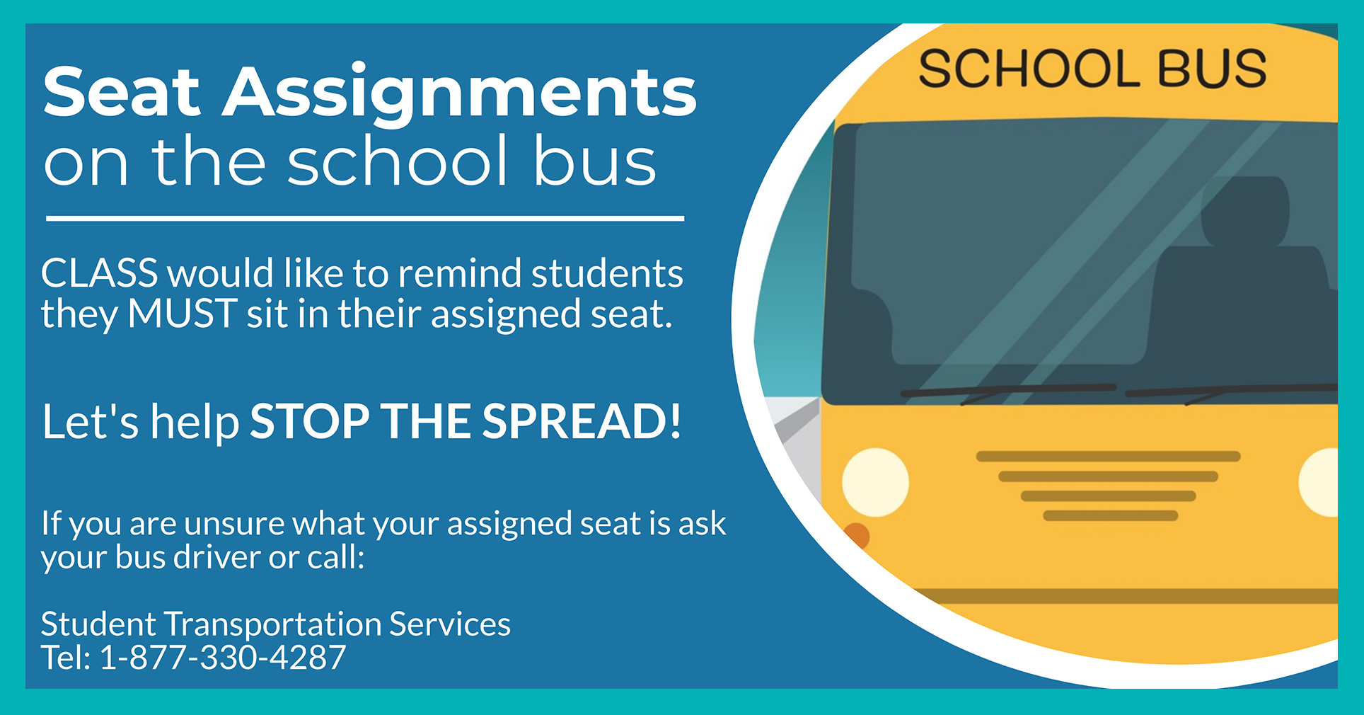 Reminder: Seat Assignments on the School Bus