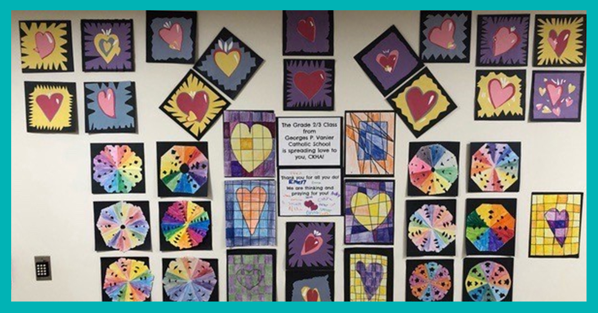 Georges P. Vanier Students Share Artwork and Messages of Love with CKHA