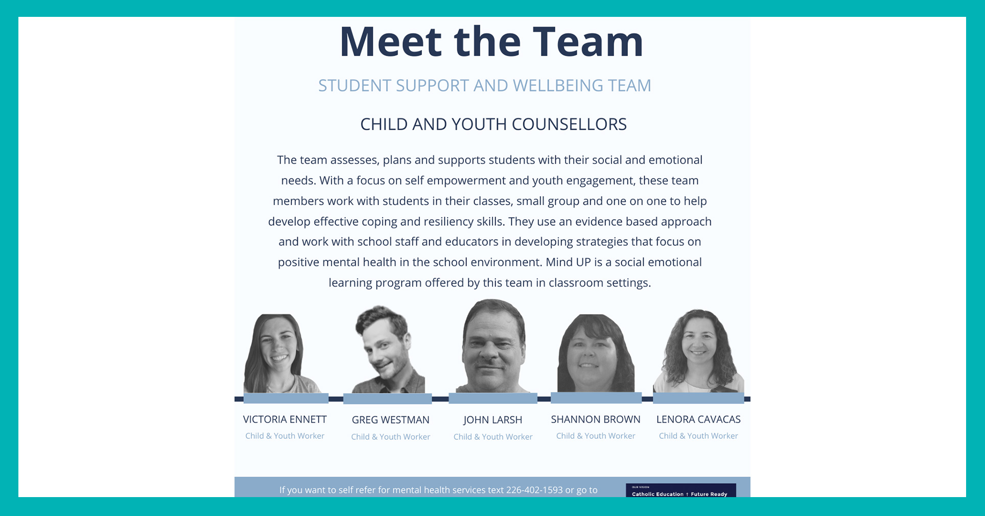 Meet Our Student Support and Wellbeing Team