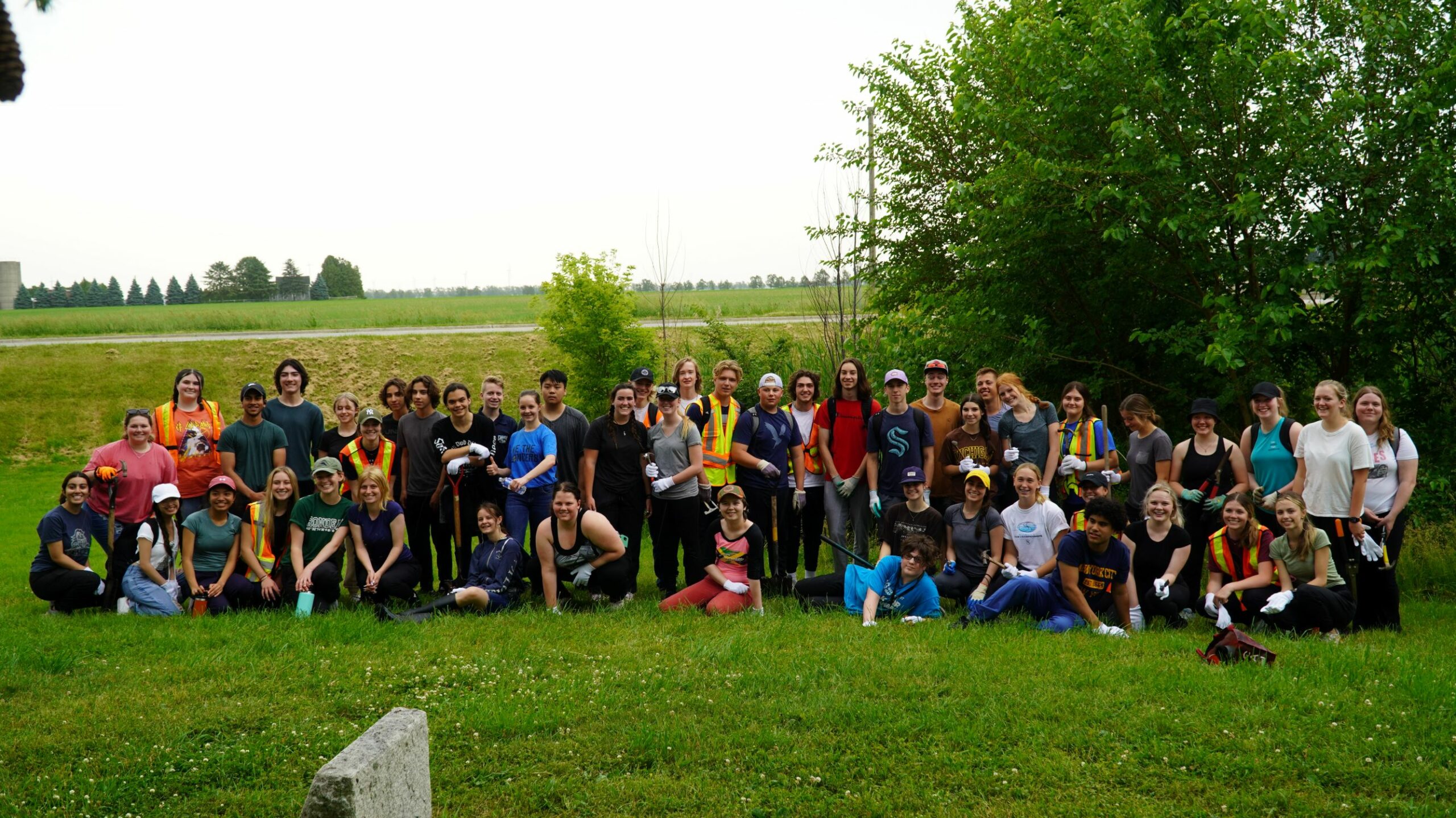Ursuline College Students Partner with LTVCA for Invasive Species Removal Project at Maple Leaf Cemetery