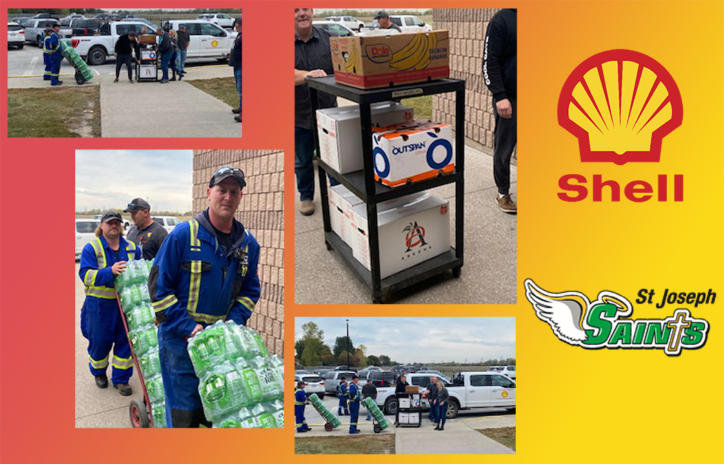 Shell Sarnia Manufacturing Centre Donates Water Bottles and Fresh Fruit to Students at St. Joseph Catholic School, Corunna