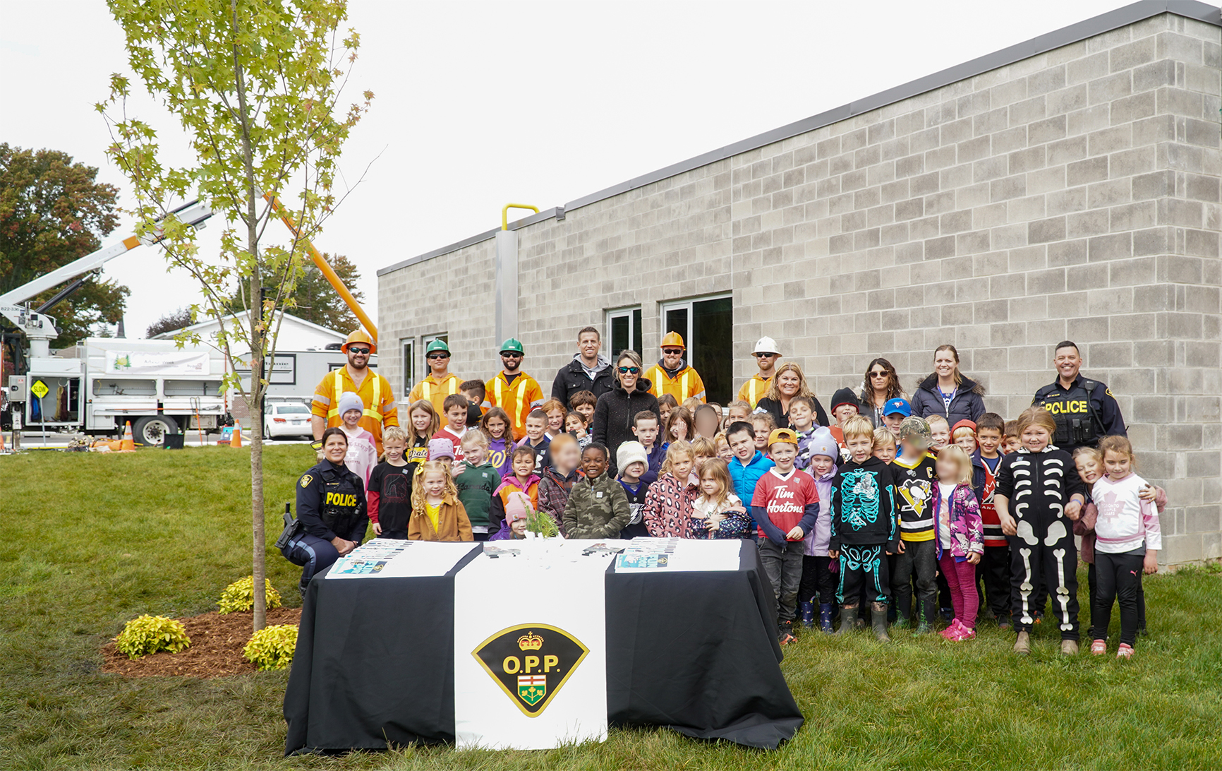 Students at Sacred Heart Port Lambton Celebrate Trees in Partnership with Hydro One; and Learn About Community Safety from the OPP