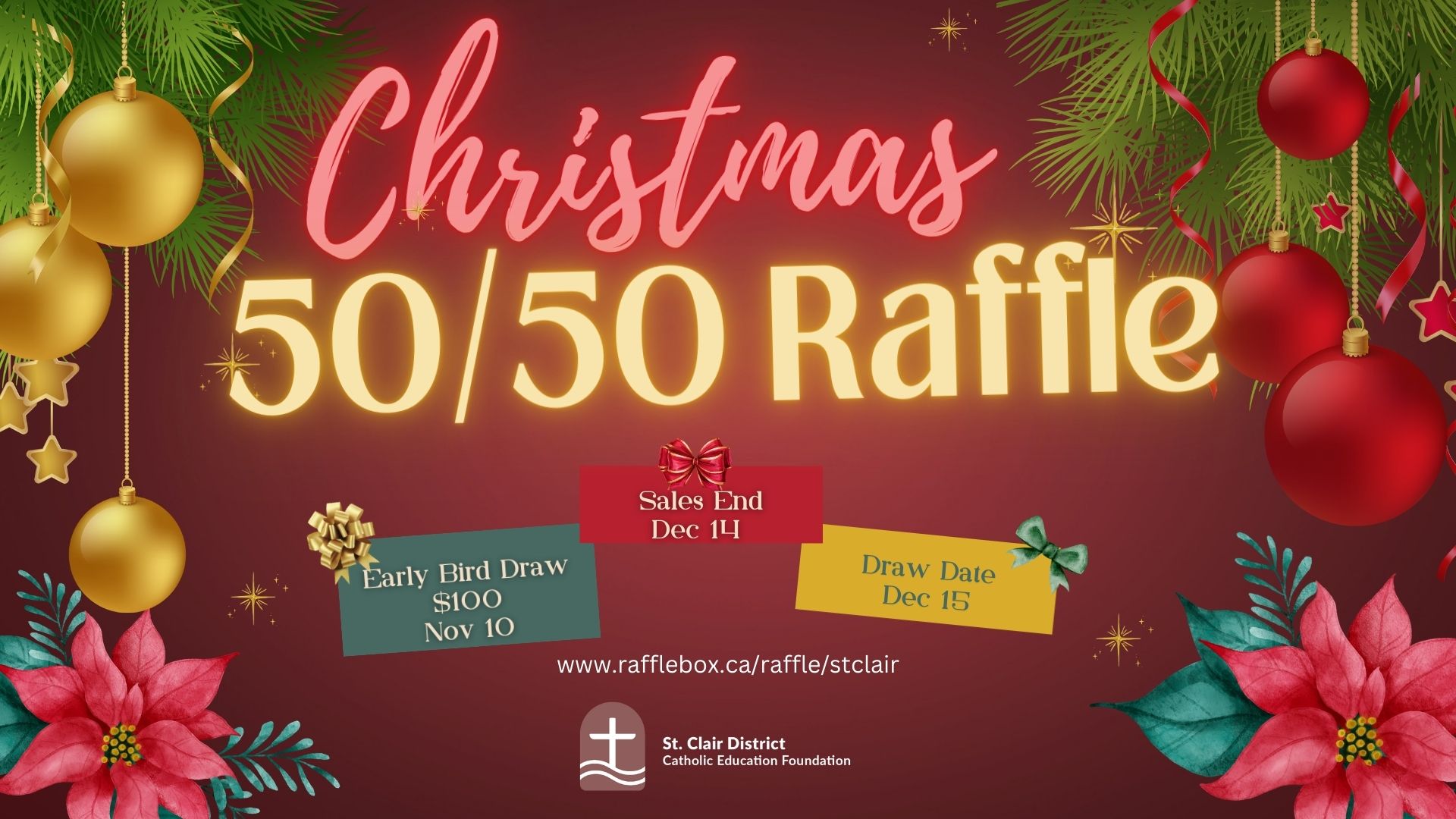 St. Clair Catholic Foundation Launches Christmas 2023 50/50 Draw!