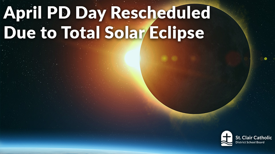 April PD Day Rescheduled Due to Total Solar Eclipse