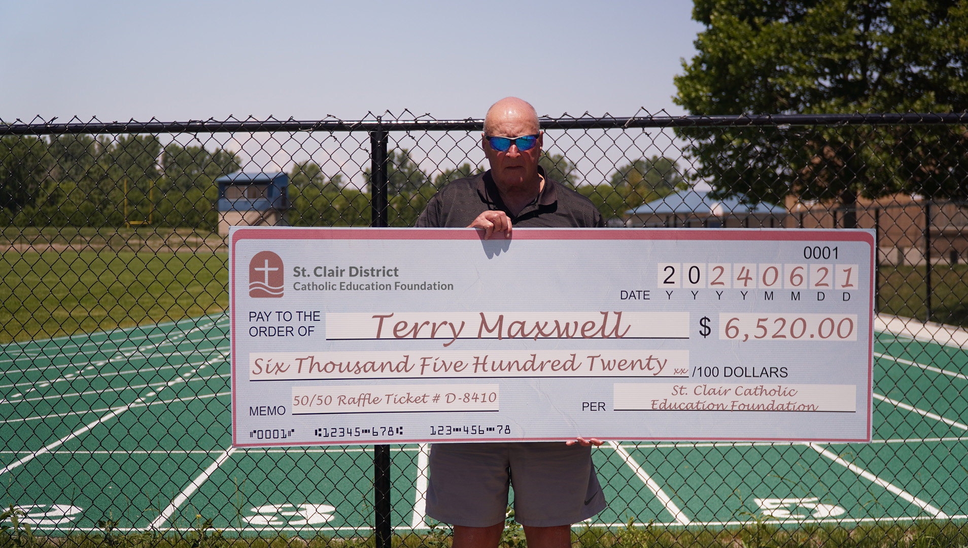 Terry Maxwell Announced as Catholic Education Foundation 50/50 Draw Winner