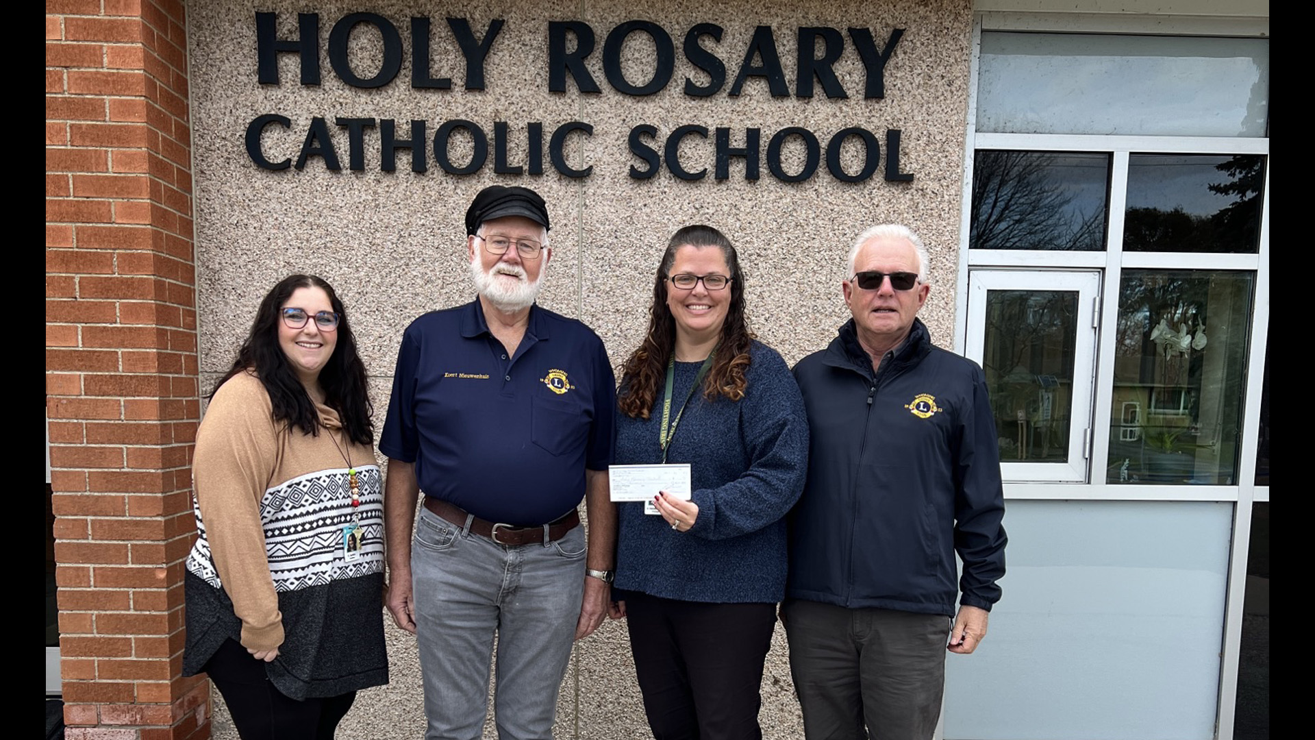 Wyoming Lions Club Donation Kicks Off Schoolyard Improvement Efforts at Holy Rosary